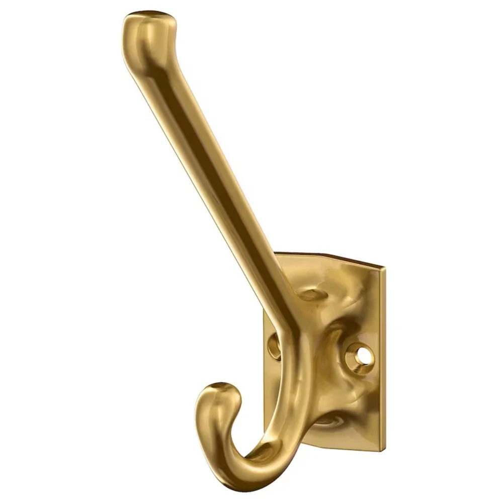 New IKEA Kampig Brass Finish Wall Mount Robe Towel Coat Hook
